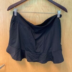 LIJA Sz XL Tennis Skirt Skort Stretchy Fabric Ruffled Hem